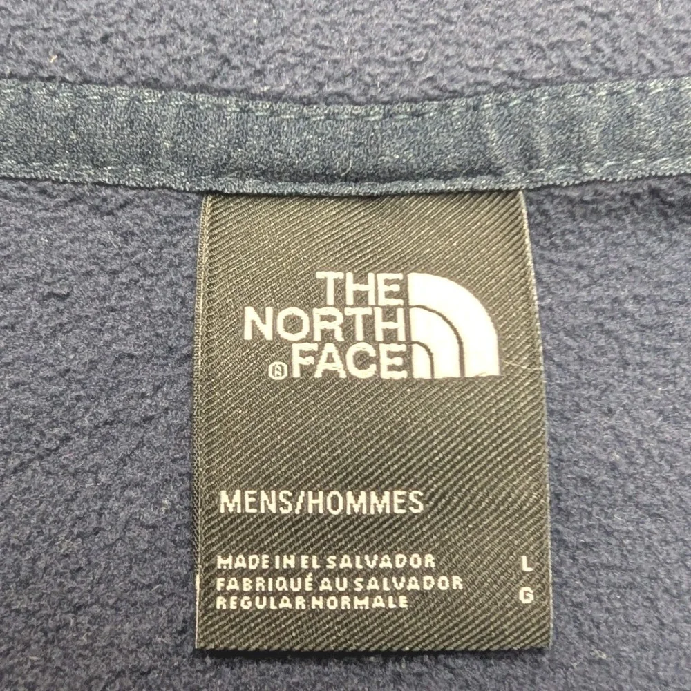 The North Face Fleece Pullover Mens Large Blue Quarter Zip Mock Neck Jacket